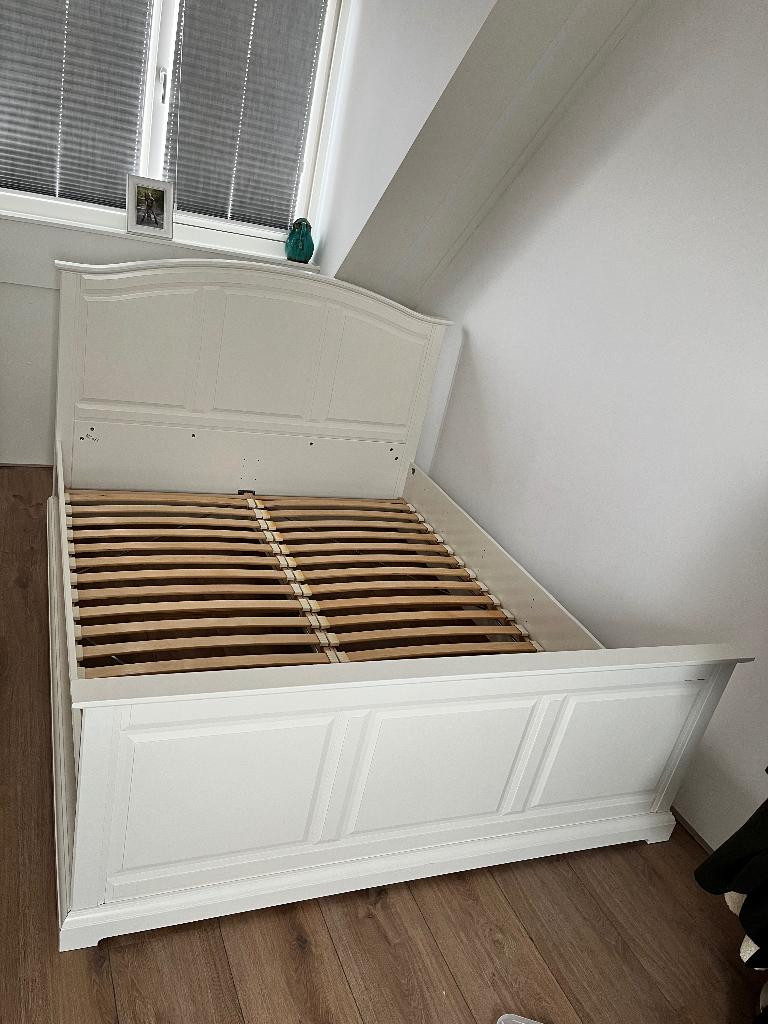 Klassiek en tijdloos bed 160 x 200 IKEA Birkeland, Ophalen, Gebruikt, Wit, Tweepersoons