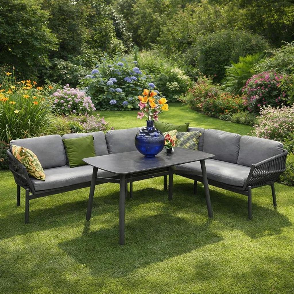 Loungeset Antraciet ( Nieuw) GRATIS BEZORGING 140x80x76, Tuin en Terras, Tuinsets en Loungesets, Verzenden, Bank, Loungeset, Nieuw