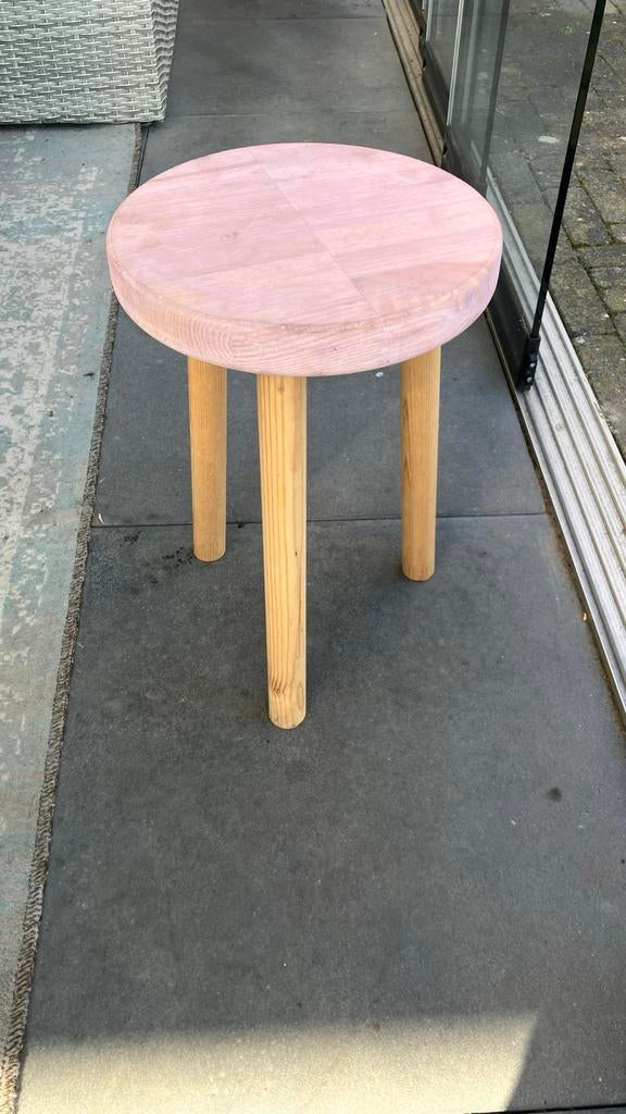 Houten krukje, circa 60cm hoog, Huis en Inrichting, Ophalen, Gebruikt, Hout