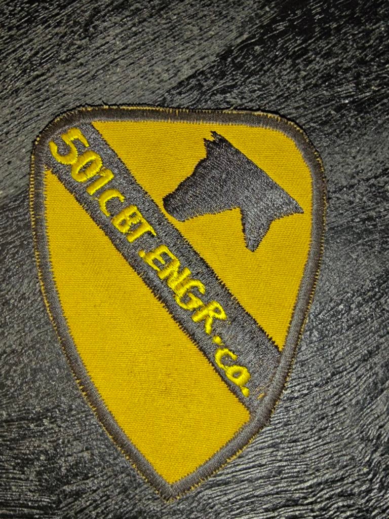 Patch 1st Cavalry 501 cbt.engr.co, Ophalen of Verzenden