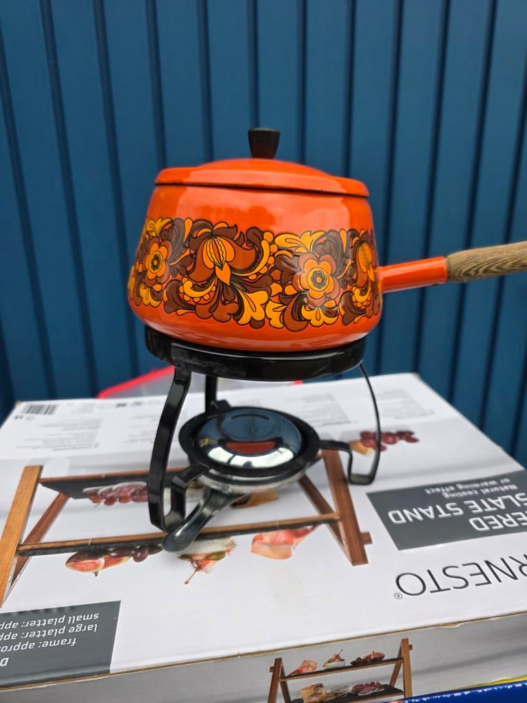Vintage fonduepannetje, Ophalen of Verzenden, Fondueset