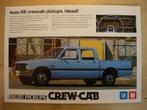 Isuzu KB Crew-Cab Pick-Up Brochure 1986 – Pickup Pick up, Ophalen of Verzenden, Zo goed als nieuw, Overige merken, Isuzu