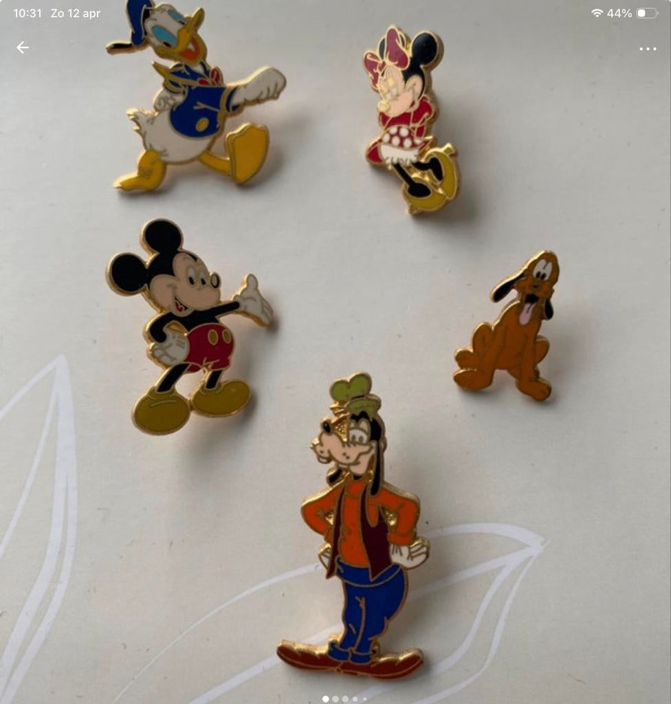 5 Disney pins uit Disneyland Parijs, Verzamelen, Ophalen of Verzenden, Mickey Mouse, Gebruikt, Overige typen