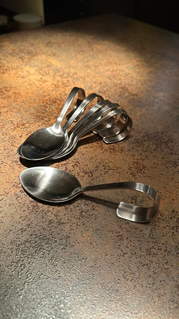 Amuselepels: 6x groot en 6x klein, Ophalen of Verzenden, Zo goed als nieuw, Rvs of Chroom, Los bestek