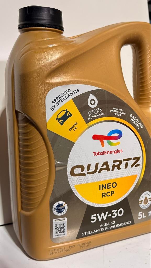 TotalEnergies Quartz Ineo RCP 5W-30 motorolie, Ophalen of Verzenden, Gebruikt, Citroën