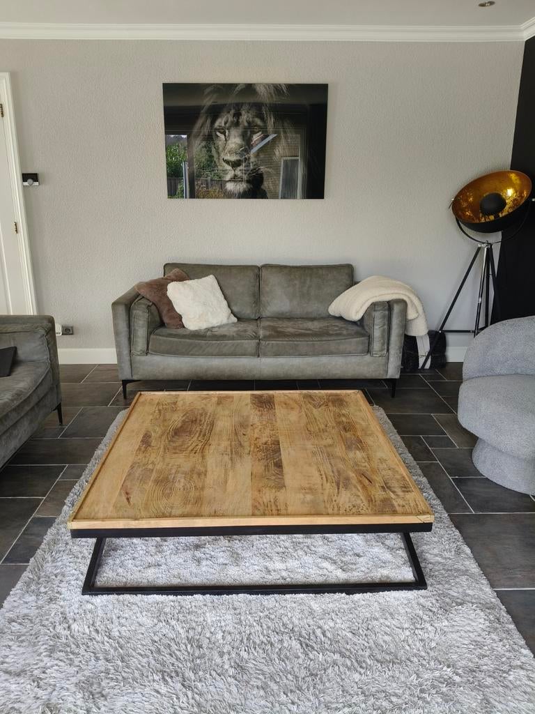 Prachtige mangohouten salon tafel, Ophalen of Verzenden