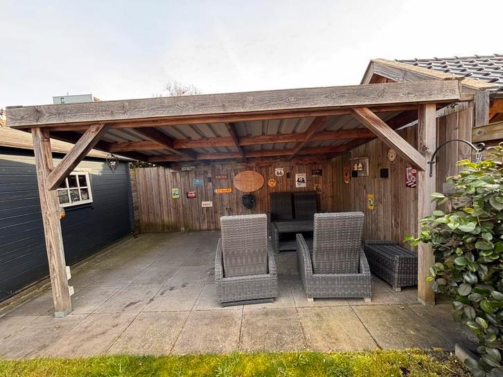 Houten overkapping, Tuin en Terras, Overkappingen, Gebruikt, Overige typen, Ophalen