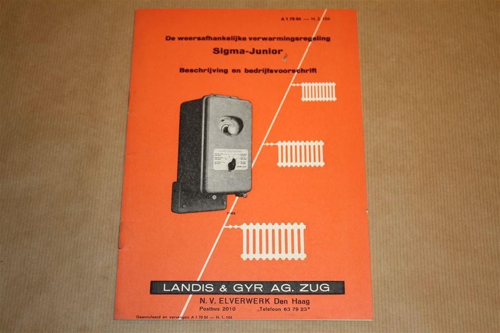 Oude handleiding Sigma-Junior CV - Ca 1965 !!, Ophalen of Verzenden, Zo goed als nieuw, Bouwkunde