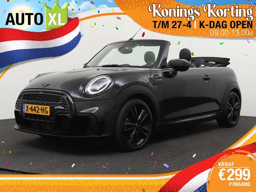 MINI Cabrio 136 PK Aut. Cooper JCW-Pakket Climate Leder Came, Auto's, Mini, 136 pk, Gebruikt, Cabriolet, 4 stoelen