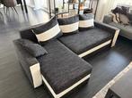 Hoekbank / slaapbank met opbergruimte – antraciet, Huis en Inrichting, Banken | Complete zithoeken, Ophalen, Zo goed als nieuw