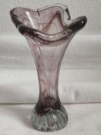 Vintage handgeblazen Murano vaas vaasje paars swirl splash, Antiek en Kunst, Antiek | Glas en Kristal, Ophalen of Verzenden