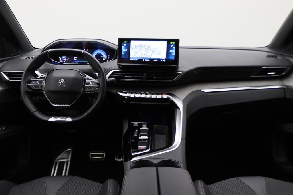 Peugeot 3008 1.6 HYbrid 225 GT Panoramadak, ACC, Camera, App, Zwart, Leder en Stof, Bedrijf, Hybride Elektrisch/Benzine