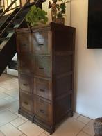 Zeldzame Dubbele antiek eiken Notariskast / archiefkast, Ophalen