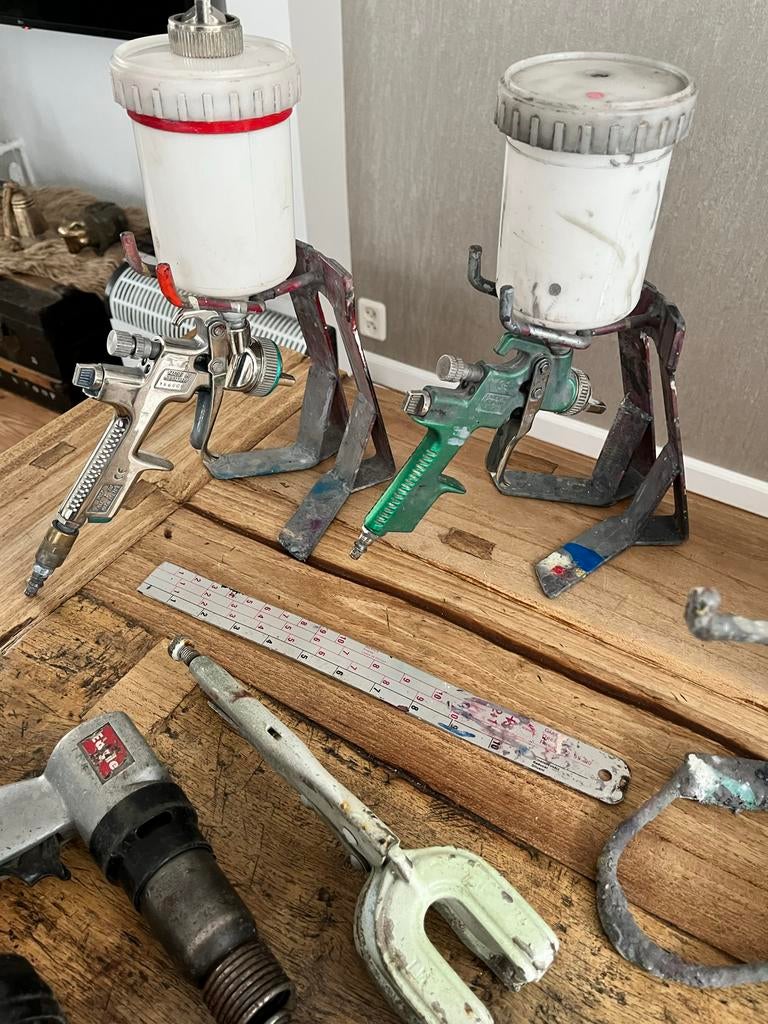 uitdeukgereedschap & spuitpistolen auto reparatie set, Ophalen, Gebruikt, Voor, Spatbord