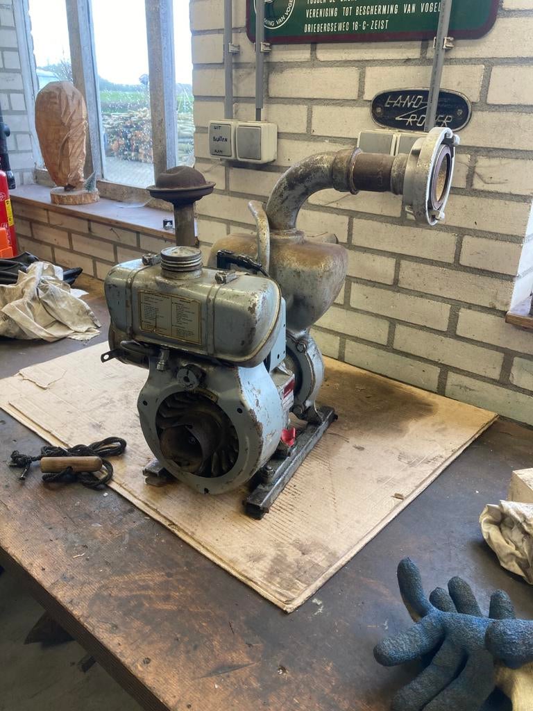 Waterpomp benzine benzinemotor bernard, Ophalen of Verzenden, Zo goed als nieuw, Benzinemotor, 1800 rpm of meer