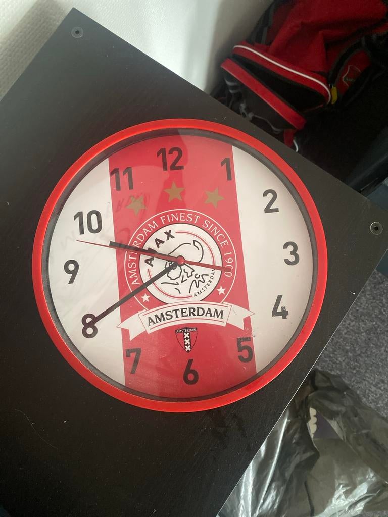 Ajax Wandklok - Officiële Fan Merchandise, Huis en Inrichting, Woonaccessoires | Klokken, Gebruikt, Wandklok, Analoog, Ophalen