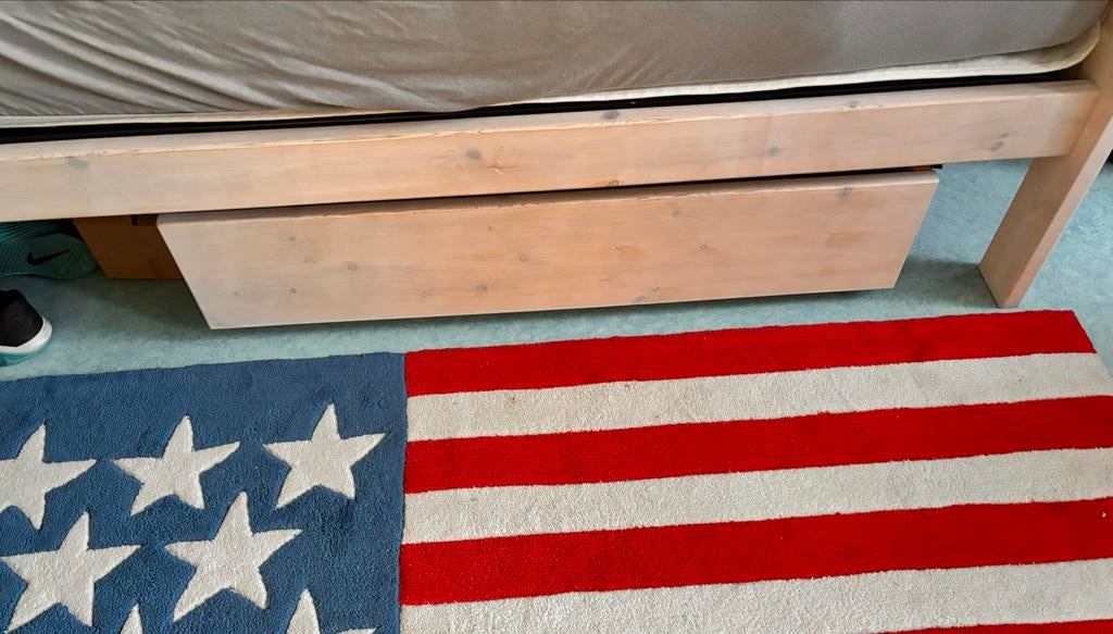 2 Lifetime bedlades (90x100) whitewash, Kinderen en Baby's, Kinderkamer | Bedden, Ophalen, Gebruikt, Minder dan 140 cm, 85 tot 100 cm