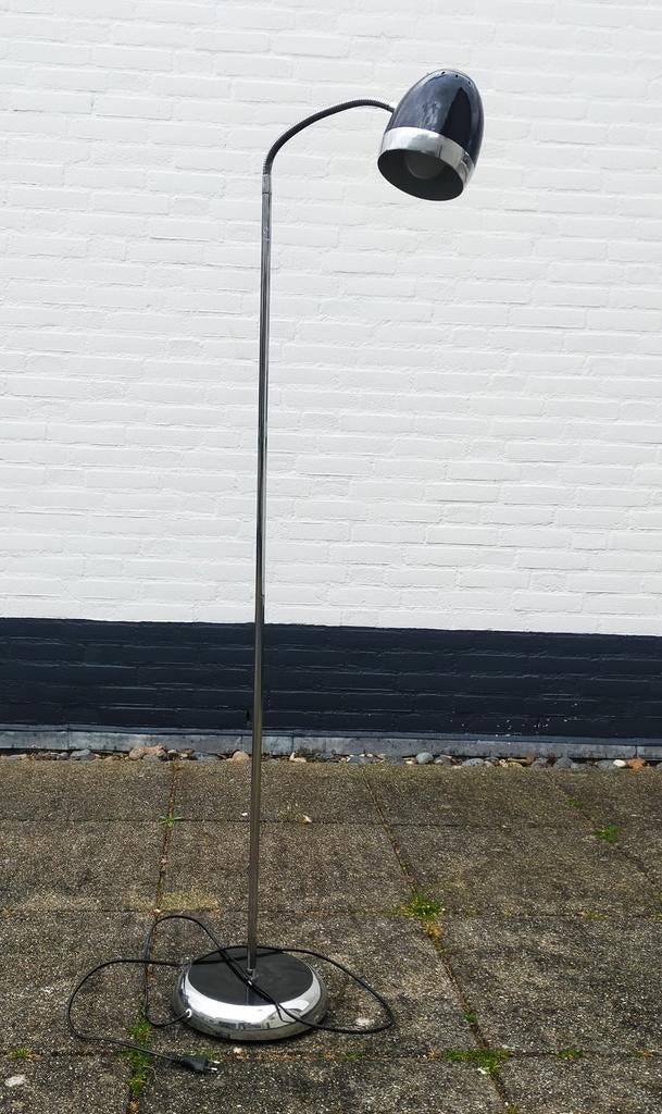 Vintage staande lamp met flexibele arm, Ophalen, Gebruikt, Vintage, Metaal
