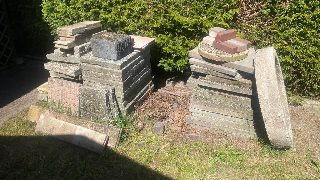 Beton tegels gratis afhalen, Ophalen of Verzenden, Zo goed als nieuw, Overige materialen