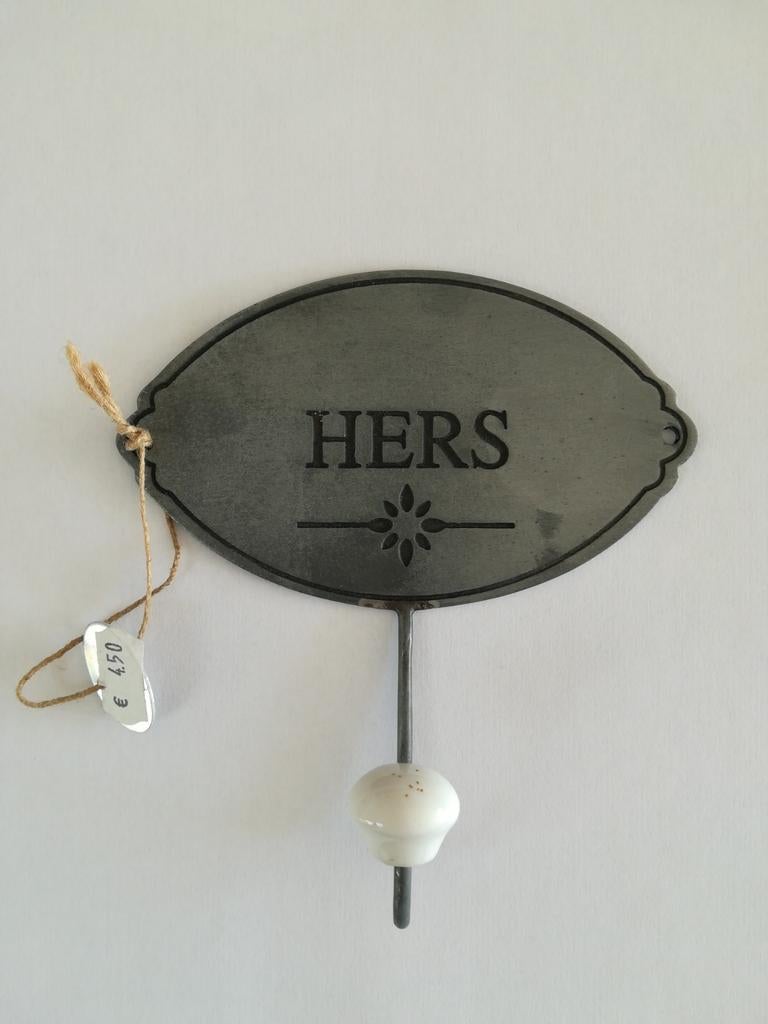 Wandhaakje met een porseleinen knopje, Wandhaken, Nieuw, Ophalen of Verzenden, Minder dan 100 cm