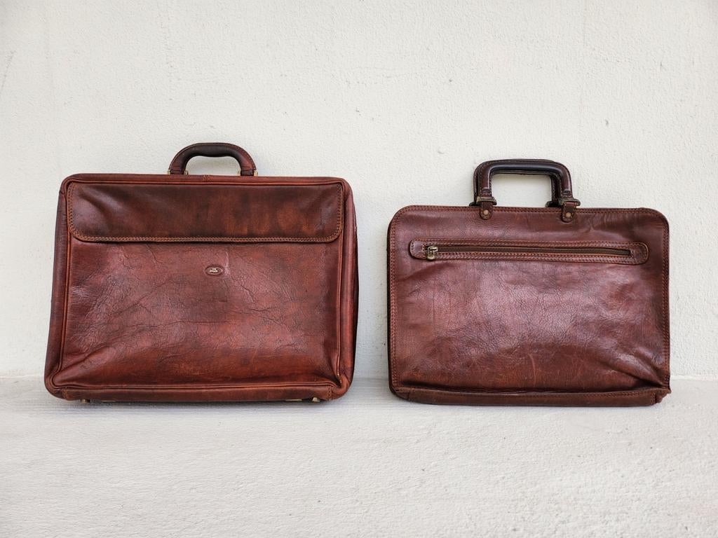 The Bridge Leren Tas en Koffer Archief Case Briefcase, Ophalen of Verzenden, Gebruikt, Leer, Minder dan 50 cm