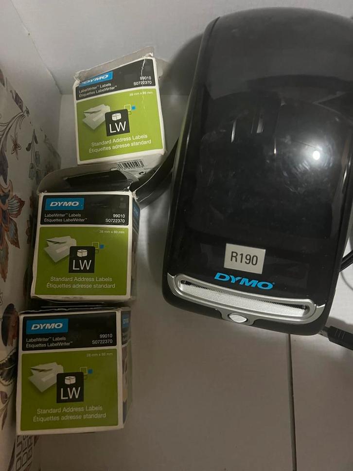 Dymo LabelWriter met 3 nieuwe rollen labels, Computers en Software, Labelprinters, Gebruikt, Etiket, Ophalen of Verzenden