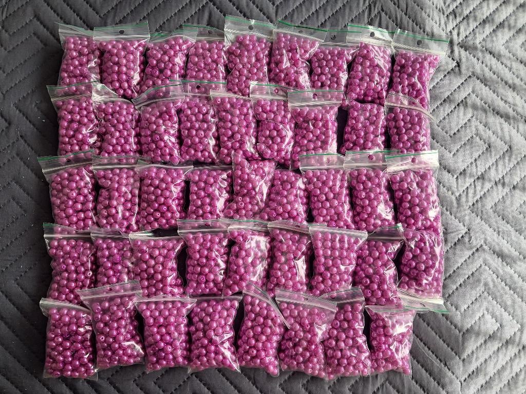 9, Grote Partij Supermooie Nieuwe GLASPARELS 8 mm, Hobby en Vrije tijd, Kralen en Sieraden maken, Ophalen, Nieuw, Kraal