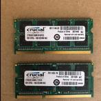 (2x) Crucial 8GB DDR3L-1333 SODIMM MAC CT8G3S1339M.M16FED, Computers en Software, RAM geheugen, Gebruikt, DDR3, Ophalen of Verzenden