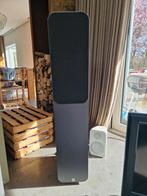 Vloerstaande luidsprekers Q acoustic 3050 zwart, Gebruikt, 120 watt of meer, Front, Rear of Stereo speakers, Ophalen
