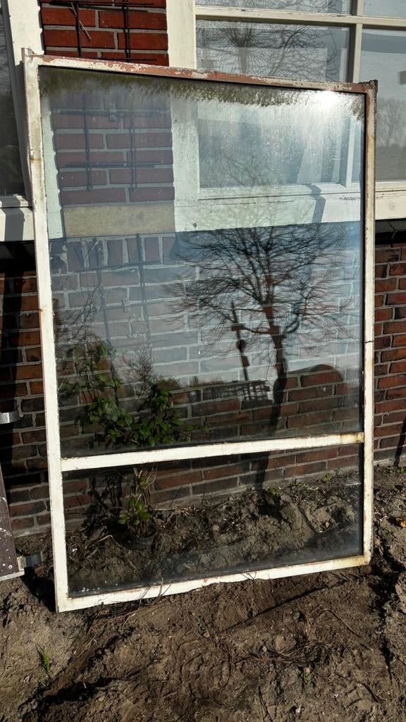 Vintage stalen ramen industriële antieke, Doe-het-zelf en Verbouw, Glas en Ramen, Ophalen, Zo goed als nieuw, Minder dan 80 cm