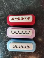 3 Figuur Snijders randponsen met mooie motieven, Hobby en Vrije tijd, Ophalen of Verzenden, Zo goed als nieuw, Gereedschap of Toebehoren