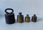 Set van 4 vintage koperen gewichten, 1 k, 0,5kg en 2 x 2 ons, Ophalen of Verzenden, Koper