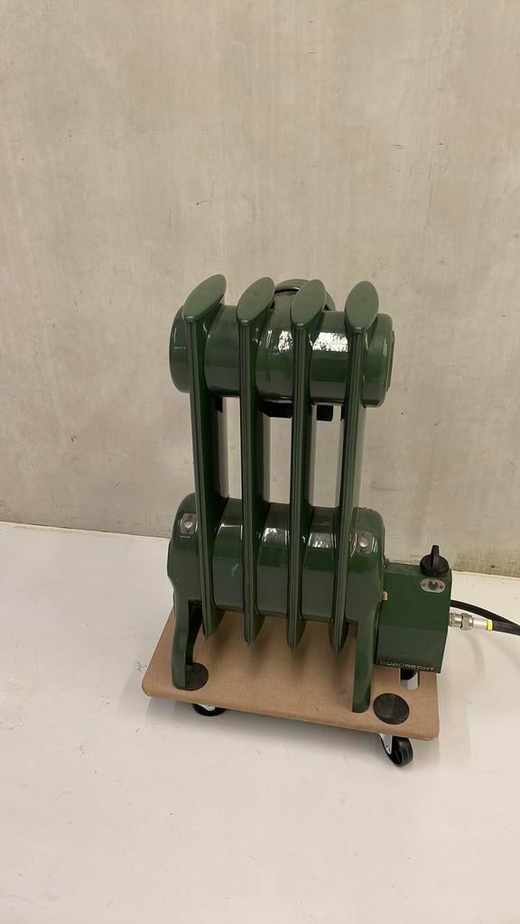 Raak gaskachel groen retro ontwerp, Huis en Inrichting, Kachels, Ophalen, Gebruikt, Gas, Vrijstaand