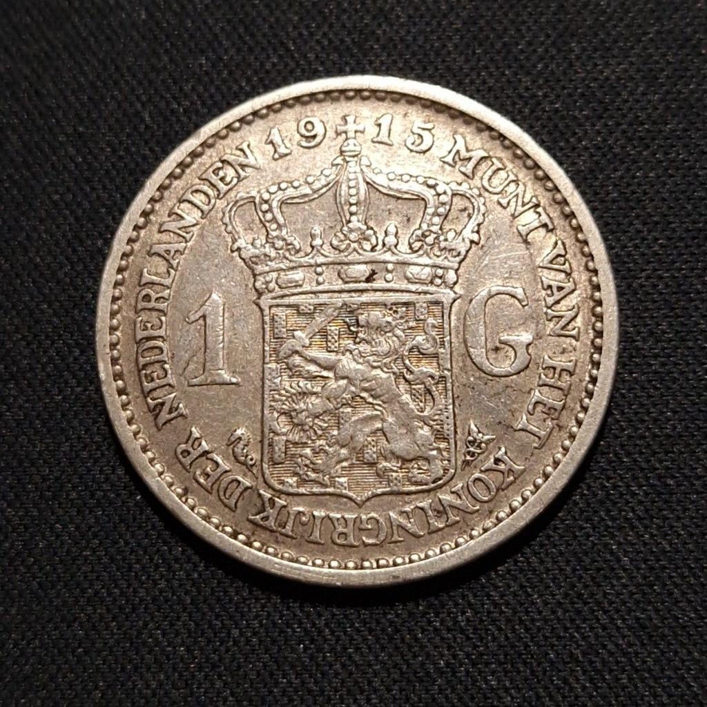 1 gulden 1915, 1 gulden, Verzenden, Zilver, Koningin Wilhelmina