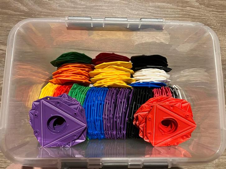 Trigo constructie speelgoed, diverse kleuren, Kinderen en Baby's, Speelgoed | Bouwstenen, Zo goed als nieuw, Overige merken, Ophalen of Verzenden