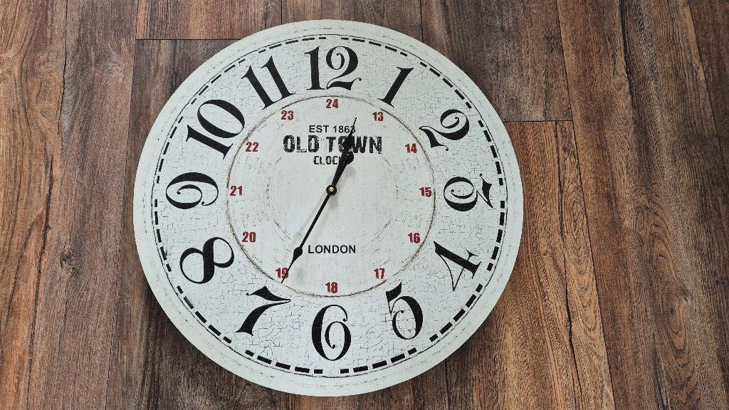 Grote wandklok, Ophalen, Zo goed als nieuw, Analoog, Wandklok