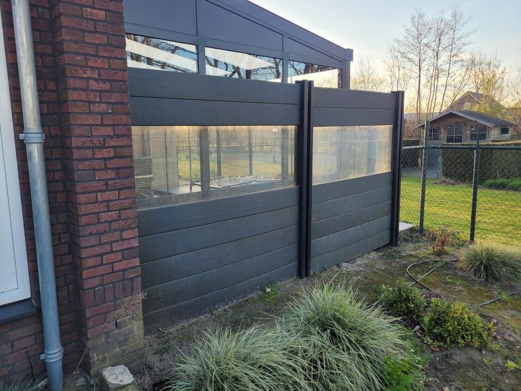 Schutting van composiet met transparante panelen, Ophalen, Kunststof, Minder dan 3 meter, 1 tot 2 meter