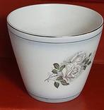 Bloempot/Ompot Flora Plateel Gouda, Gebruikt, Rond, Ophalen of Verzenden, Aardewerk