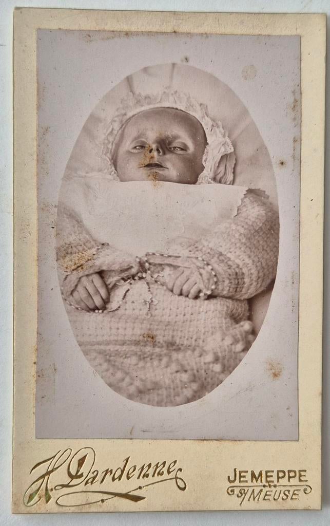 115 cdv baby post mortem Frans., Ophalen of Verzenden