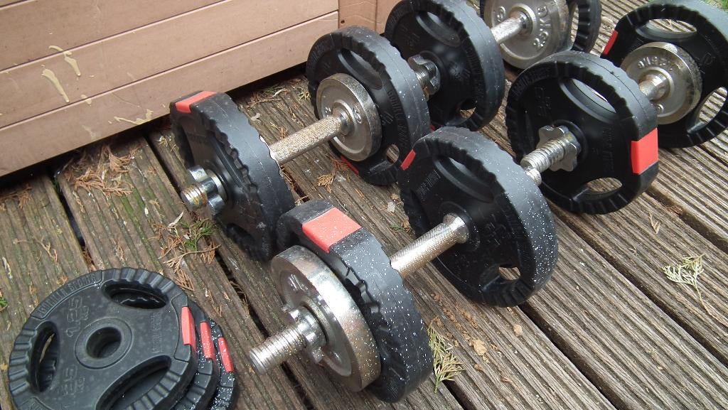 Dumbells, 4 stuks, verstelbaar van gewicht., Sport en Fitness, Fitnessmaterialen, Ophalen, Dumbbell