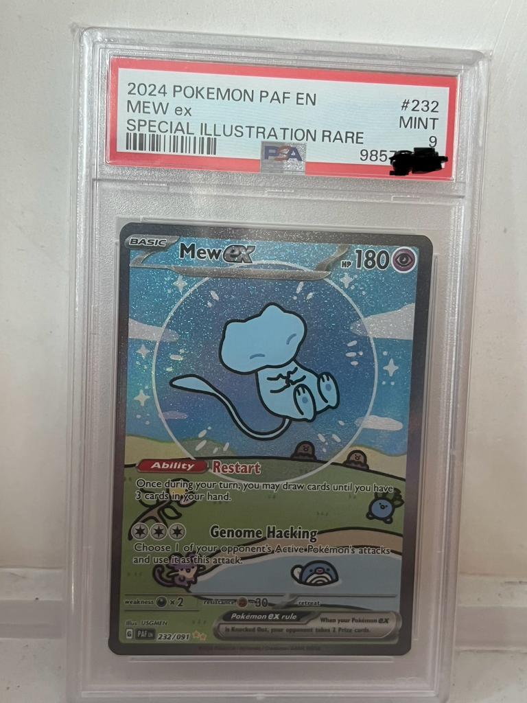 PSA9 Mew ex #232 bubble mew, Ophalen of Verzenden, Nieuw, Losse kaart, Foil