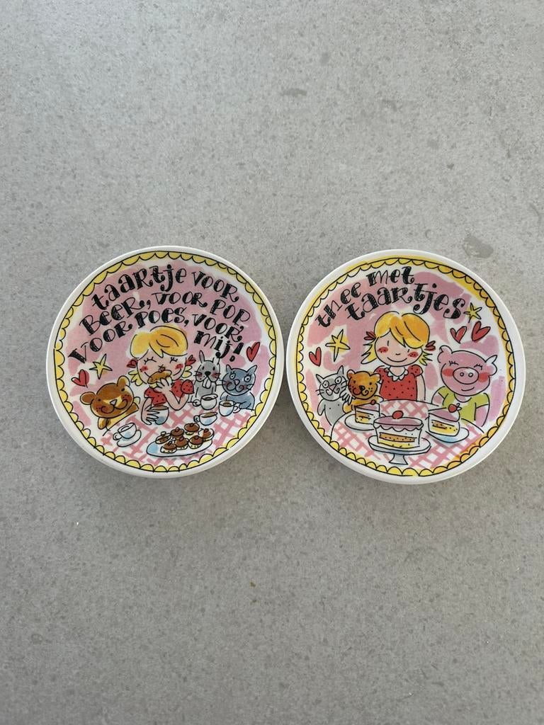 Blond amsterdam 2 bordjes pop en beer petit four, Huis en Inrichting, Keuken | Servies, Ophalen, Aardewerk, Blond Amsterdam, Bord(en)