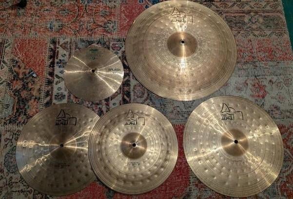 Complete Paiste Alpha bekkenset 14" 16" 20" 10" met case, Muziek en Instrumenten, Ophalen of Verzenden, Gebruikt, Overige merken
