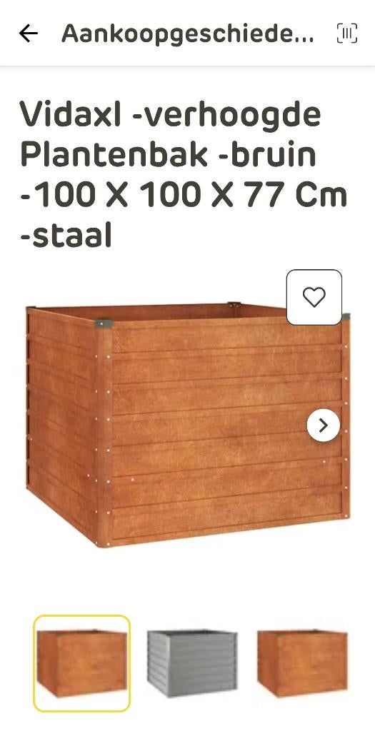 Plantenbak cortenstaal 100x100x77, Ophalen, 100 cm of meer, Vierkant, Nieuw