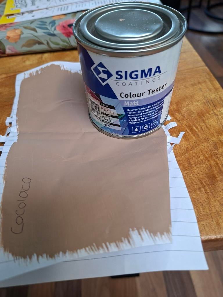 Sigma Colour Tester Muurverf, Doe-het-zelf en Verbouw, Verf, Beits en Lak, Zo goed als nieuw, Verf, Minder dan 5 liter, Bruin