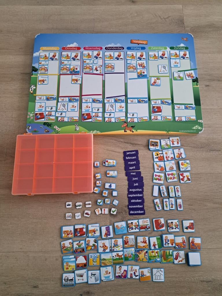Kinder planbord met magneten en opbergdoos, Kinderen en Baby's, Ophalen of Verzenden, Gebruikt, Ontdekken
