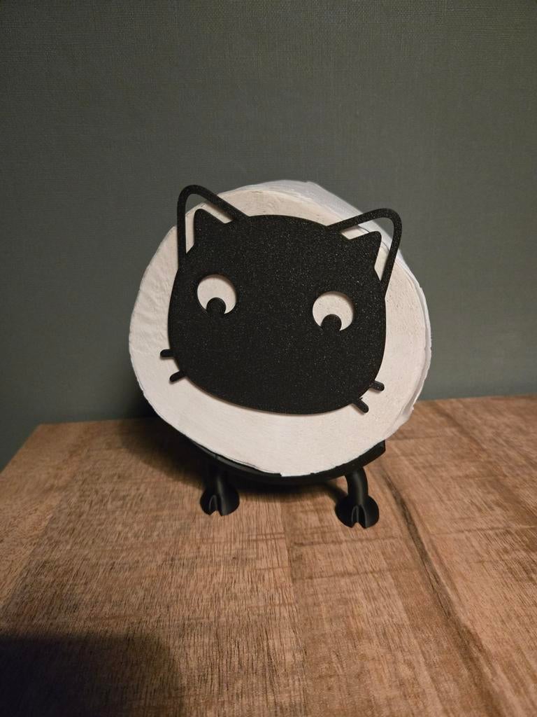 WC rol houder kat of schaap 3D geprint.moederdag tip, Ophalen of Verzenden, Nieuw, Zwart, Kunststof