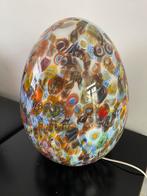 Vintage Murano Millefiori Eivorm Tafellamp Handgeblazen Glas, Huis en Inrichting, Lampen | Tafellampen, Ophalen, Gebruikt, Glas