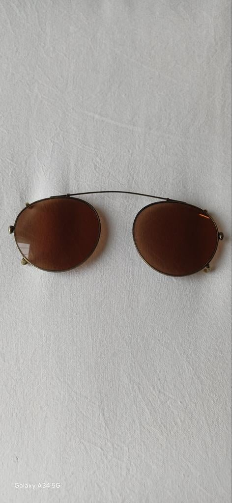 Oliver Peoples 505 Clip-on Zonnebril - Bruin, Ophalen of Verzenden, Bruin, Overige merken