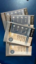 4x Verduisterend gordijn grijs 150x250cm met ringen, 200 cm of meer, 150 tot 200 cm, Nieuw, Ophalen of Verzenden